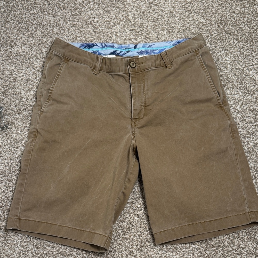 Tommy Bahama Tan Flat Front Shorts